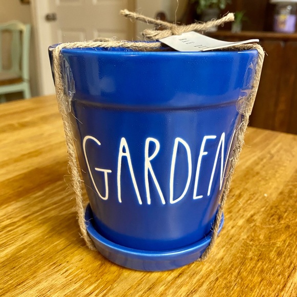 Rae Dunn Other - RAE DUNN Ceramic Pot Blue Small - Garden